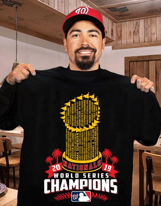 Mlb Washington Nationals World Series Champions 2019 Trophy Name Typography Sweater Size Up To 5xl