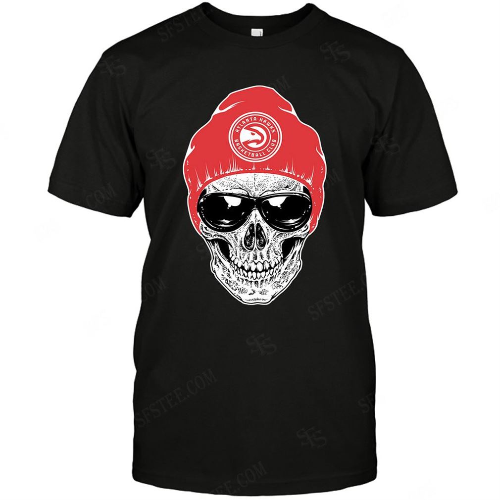 Nba Atlanta Hawks Skull Rock With Beanie T-shirt Hoodie Tank Top Size Up To 5xl