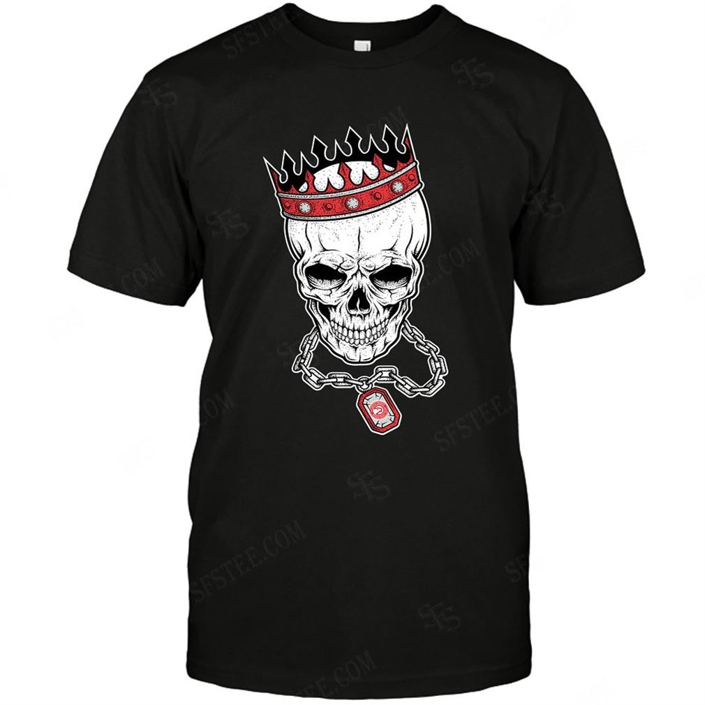 Nba Atlanta Hawks Skull Rock With Crown T-shirt Hoodie Tank Top Size Up To 5xl