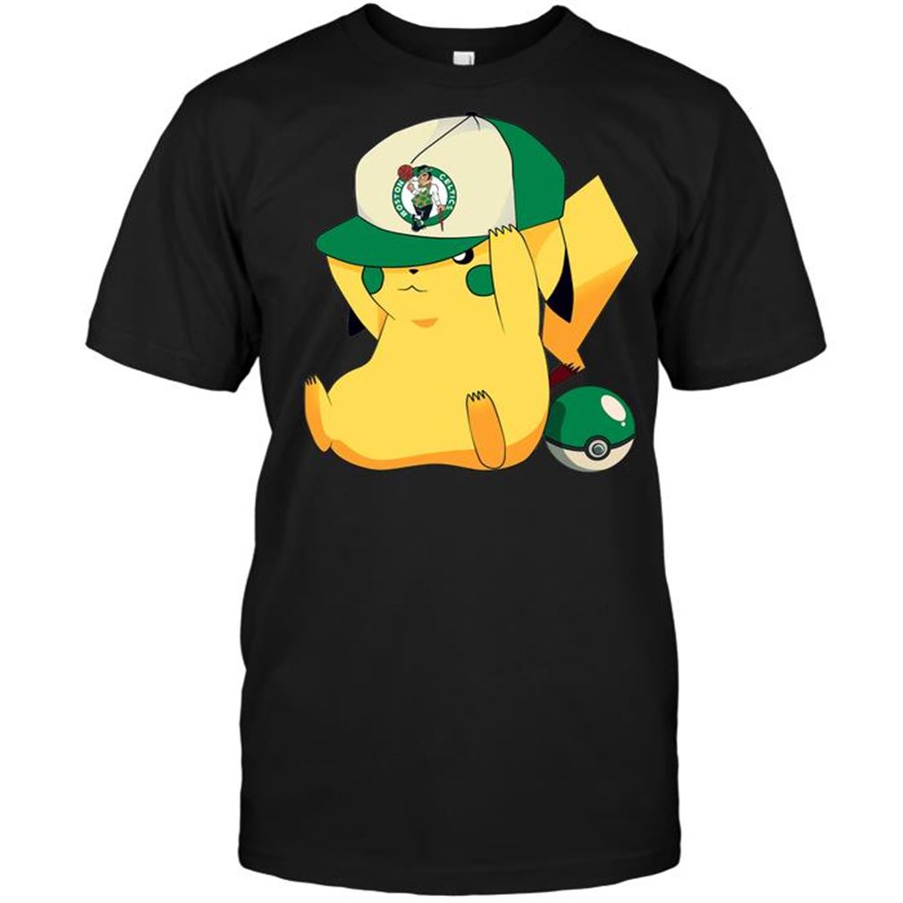 Nba Boston Celtics Pikachu Pokemon T-shirt Hoodie V-neck Size Up To 5xl