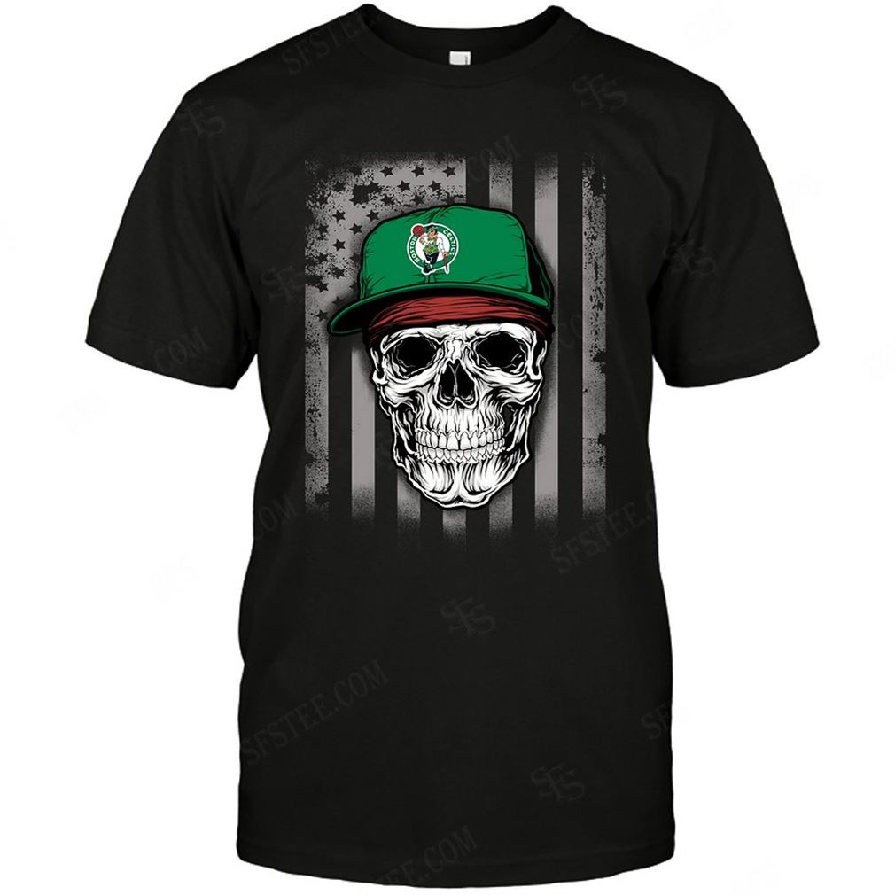 Nba Boston Celtics Skull Rock With Hat T-shirt Hoodie V-neck Size Up To 5xl