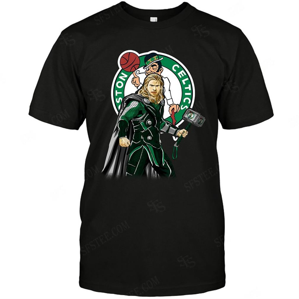 Nba Boston Celtics Thor Dc Marvel Jersey Superhero Avenger T-shirt Hoodie V-neck Size Up To 5xl