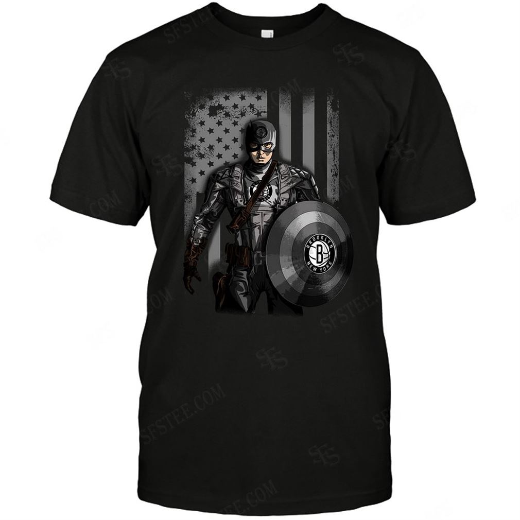 Nba Brooklyn Nets Captain Flag Dc Marvel Jersey Superhero Avenger T-shirt Hoodie Tank Top Size Up To 5xl