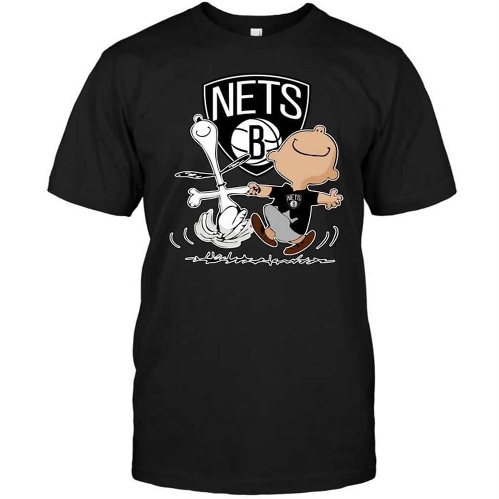 Nba Brooklyn Nets Charlie Brown Snoopy Brooklyn Nets T-shirt Hoodie Tank Top Size Up To 5xl