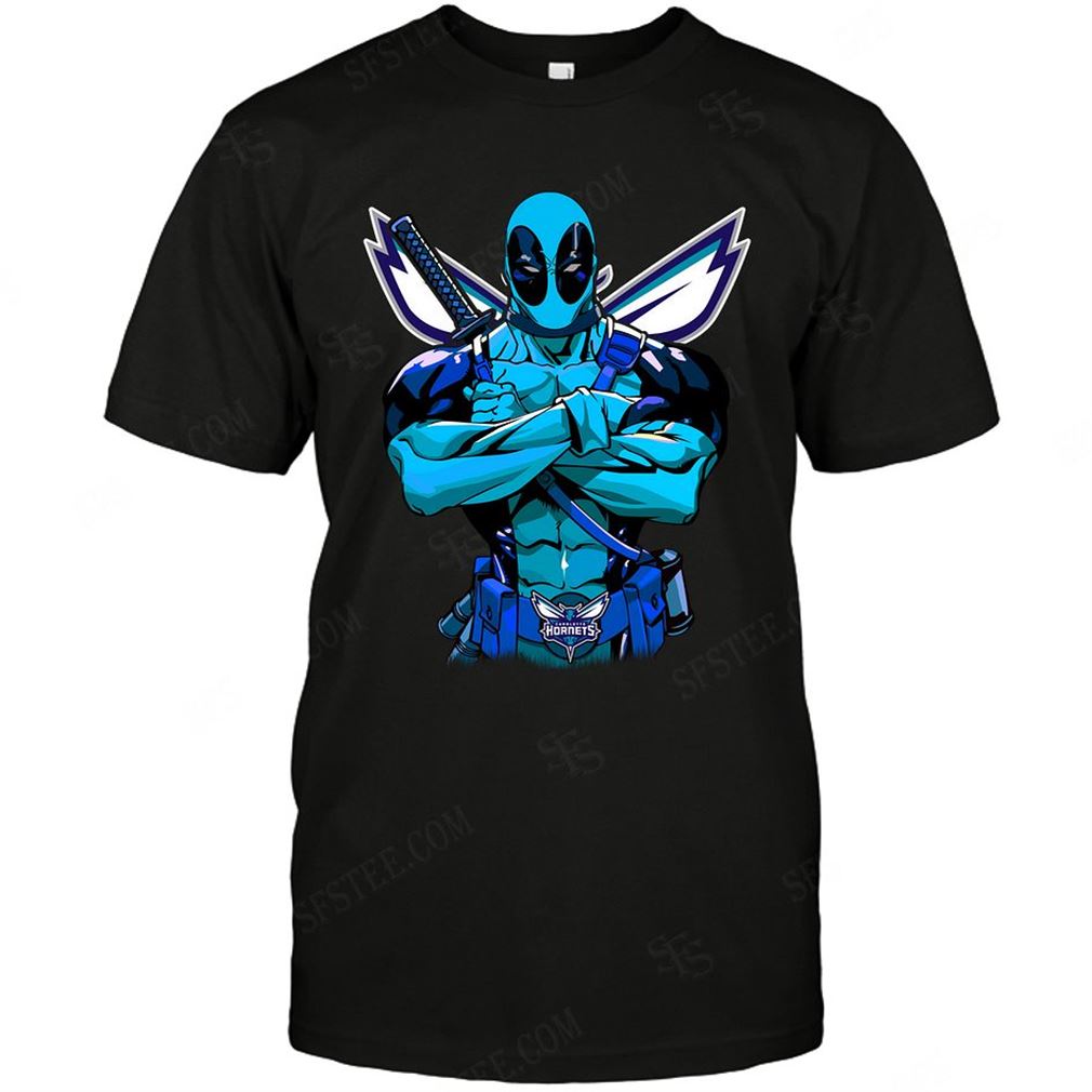 Nba Charlotte Hornets Deadpool Dc Marvel Jersey Superhero Avenger T-shirt Hoodie Tank Top Size Up To 5xl