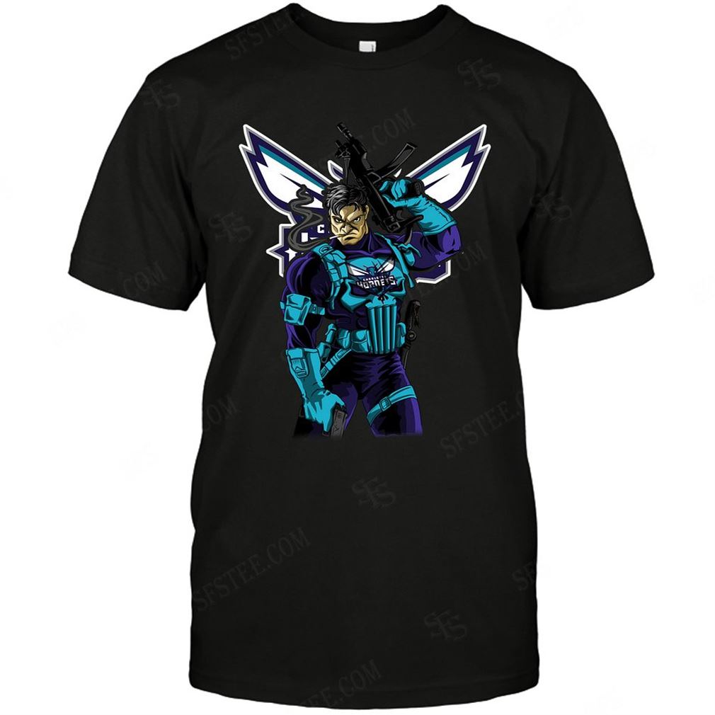 Nba Charlotte Hornets Punisher Dc Marvel Jersey Superhero Avenger T-shirt Hoodie Tank Top Size Up To 5xl