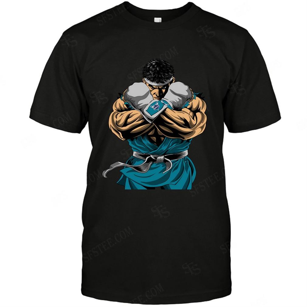 Nba Charlotte Hornets Ryu Nintendo Street Fighter T-shirt Hoodie Tank Top Size Up To 5xl