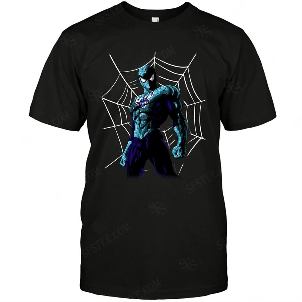 Nba Charlotte Hornets Spider Man Dc Marvel Jersey Superhero Avenger T-shirt Hoodie Tank Top Size Up To 5xl