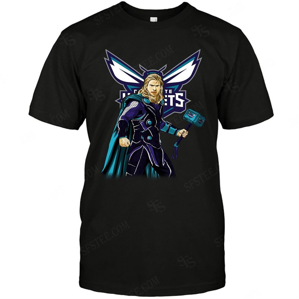 Nba Charlotte Hornets Thor Dc Marvel Jersey Superhero Avenger T-shirt Hoodie Tank Top Size Up To 5xl