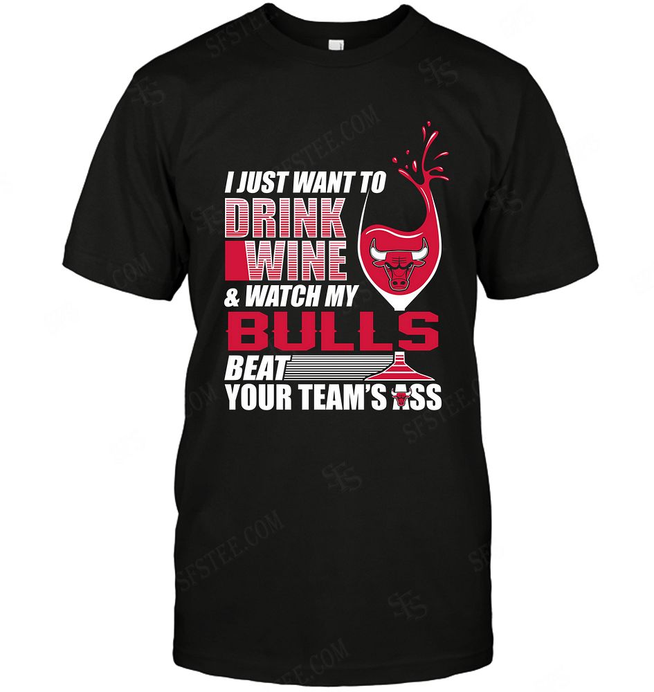 Nba Chicago Bulls I Just Want To Drink Wine Tshirt Size Up To 5xl