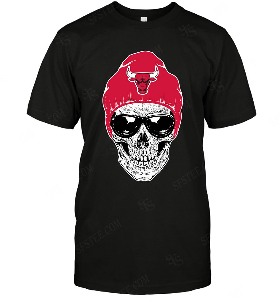 Nba Chicago Bulls Skull Rock With Beanie T-shirt Hoodie Vneck Size Up To 5xl