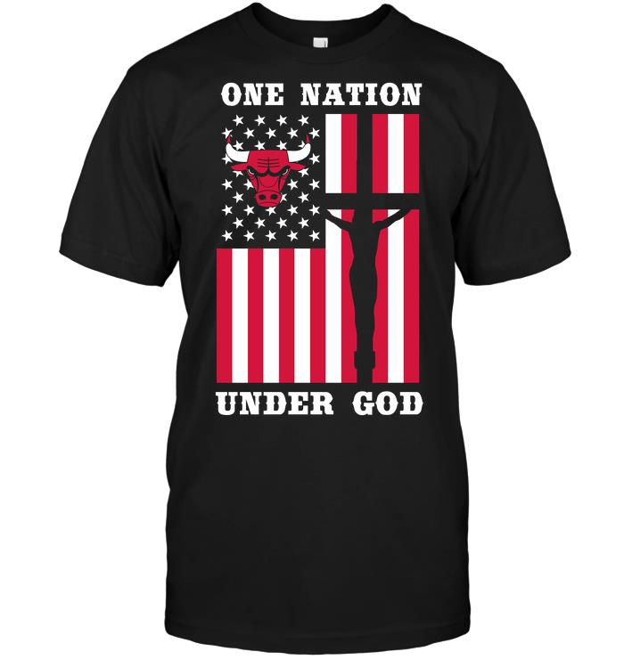 Nba Chicago Bulls One Nation Under God Tshirt Size Up To 5xl