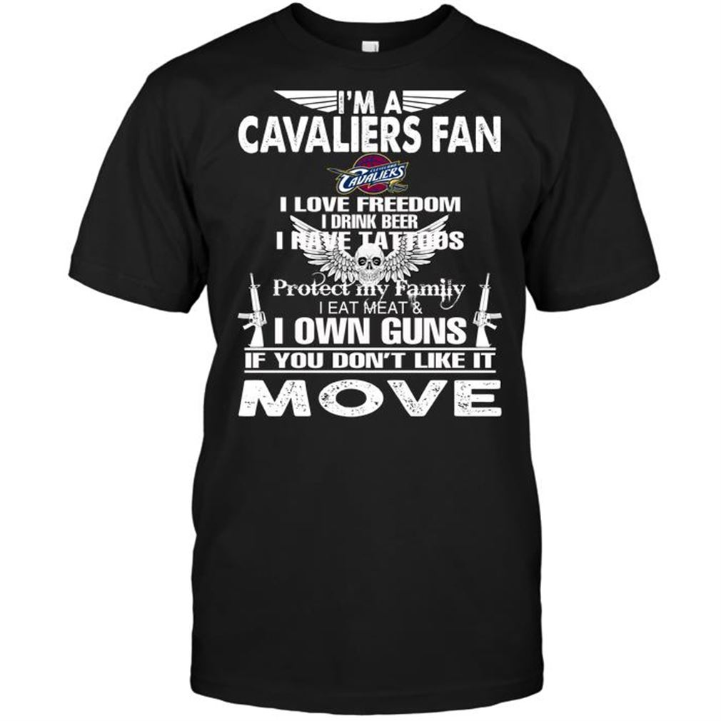 Nba Cleveland Cavaliers Im A Cleveland Cavaliers Fan I Love Freedom I Drink Beer I Have Tattoos T-shirt Hoodie Tank Top Size Up To 5xl