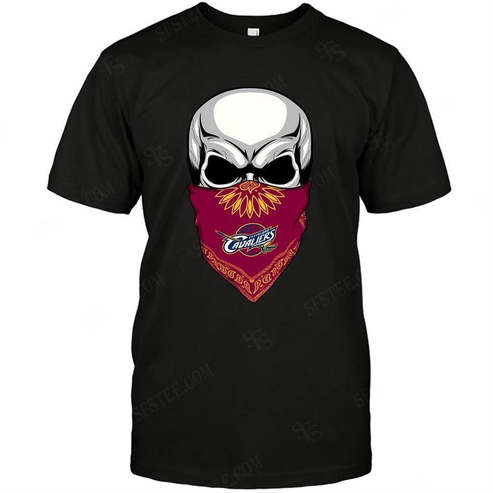 Nba Cleveland Cavaliers Skull Rock With Mask T-shirt Hoodie Tank Top Size Up To 5xl