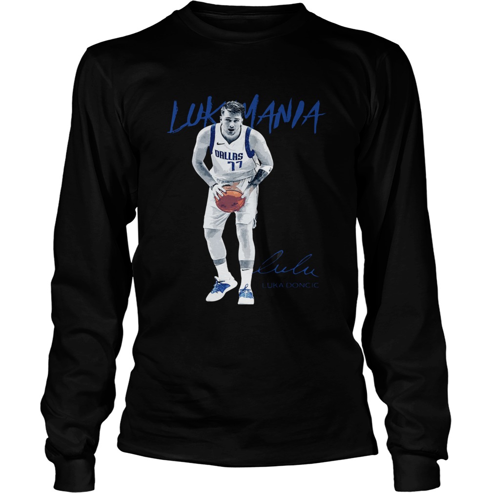 Nba Dallas Mavericks 77 Luka Doncic Mania Signature T-shirt Hoodie Tank Top Size Up To 5xl