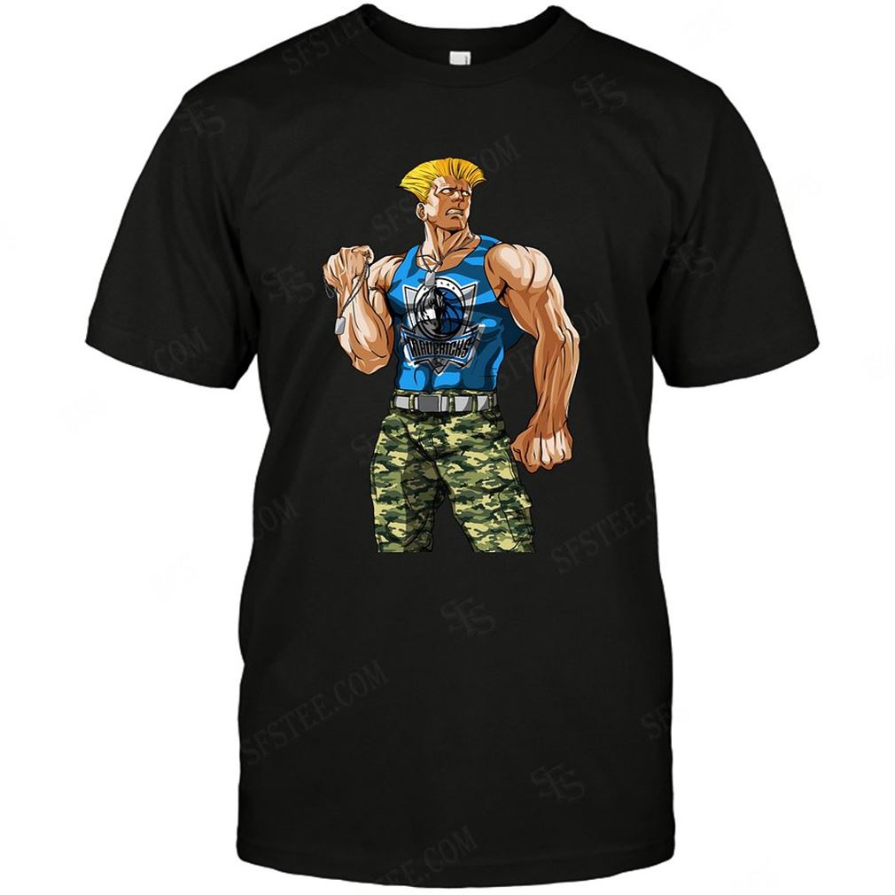 Nba Dallas Mavericks Guile Nintendo Street Fighter T-shirt Hoodie Tank Top Size Up To 5xl