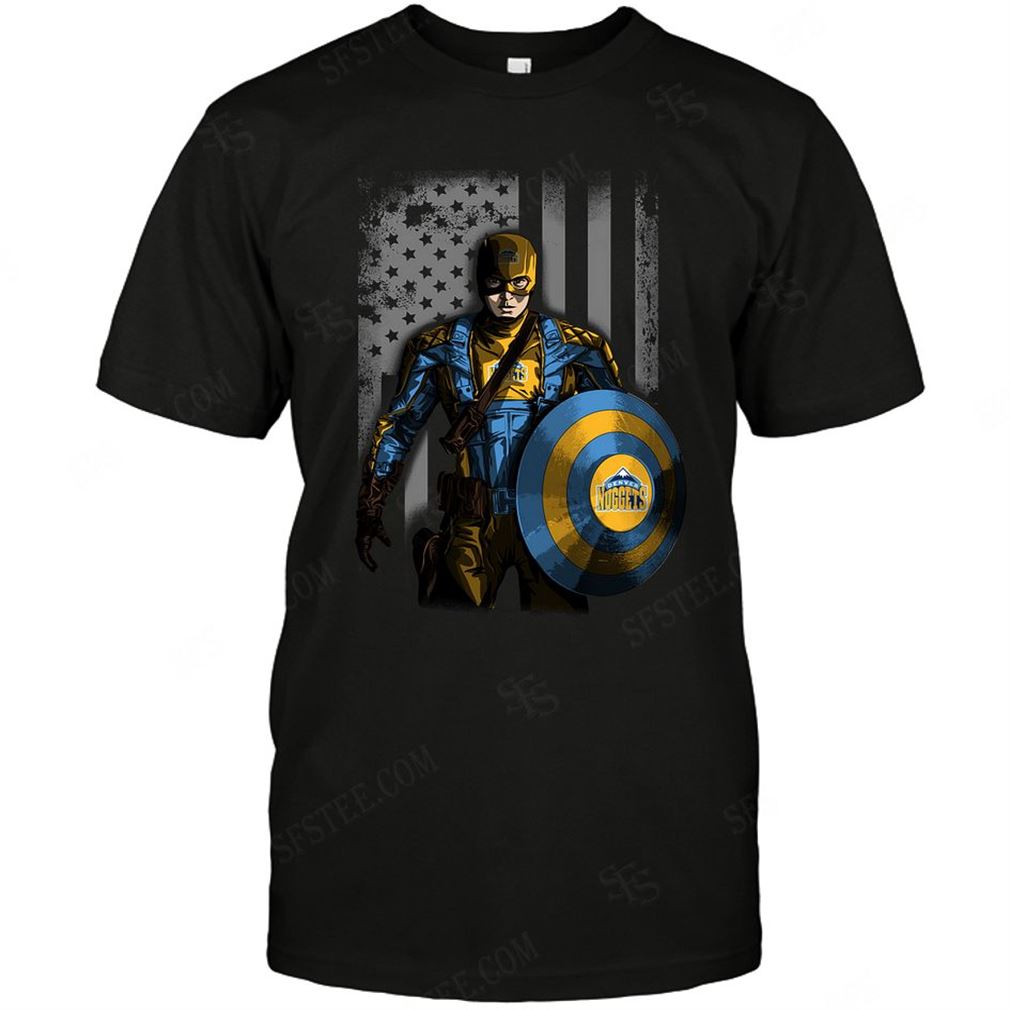 Nba Denver Nuggets Captain Flag Dc Marvel Jersey Superhero Avenger T Shirt Hoodie Tank Top Size Up To 5xl