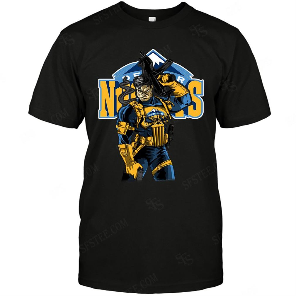 Nba Denver Nuggets Punisher Dc Marvel Jersey Superhero Avenger Tee Hoodie Tank Top Size Up To 5xl