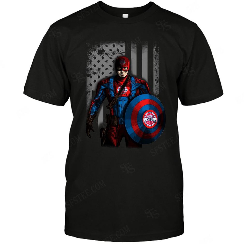 Nba Detroit Pistons Captain Flag Dc Marvel Jersey Superhero Avenger Shirts Hoodie Vneck Size Up To 5xl