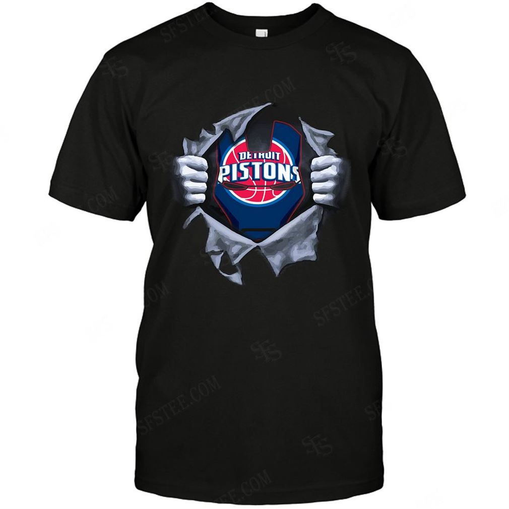 Nba Detroit Pistons Ironman Logo Dc Marvel Jersey Superhero Avenger Tee Hoodie Vneck Size Up To 5xl