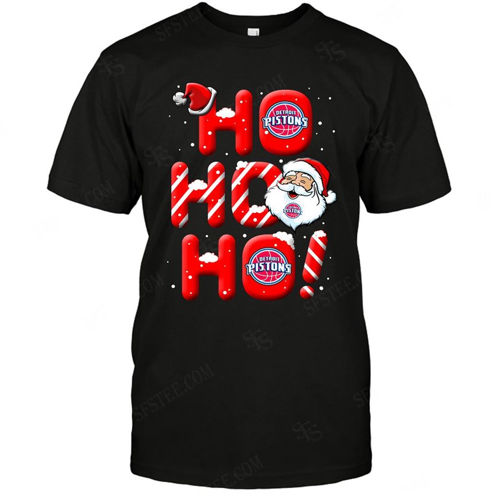 Nba Detroit Pistons Noel Christmas Ho Ho Ho Tee Hoodie Vneck Size Up To 5xl