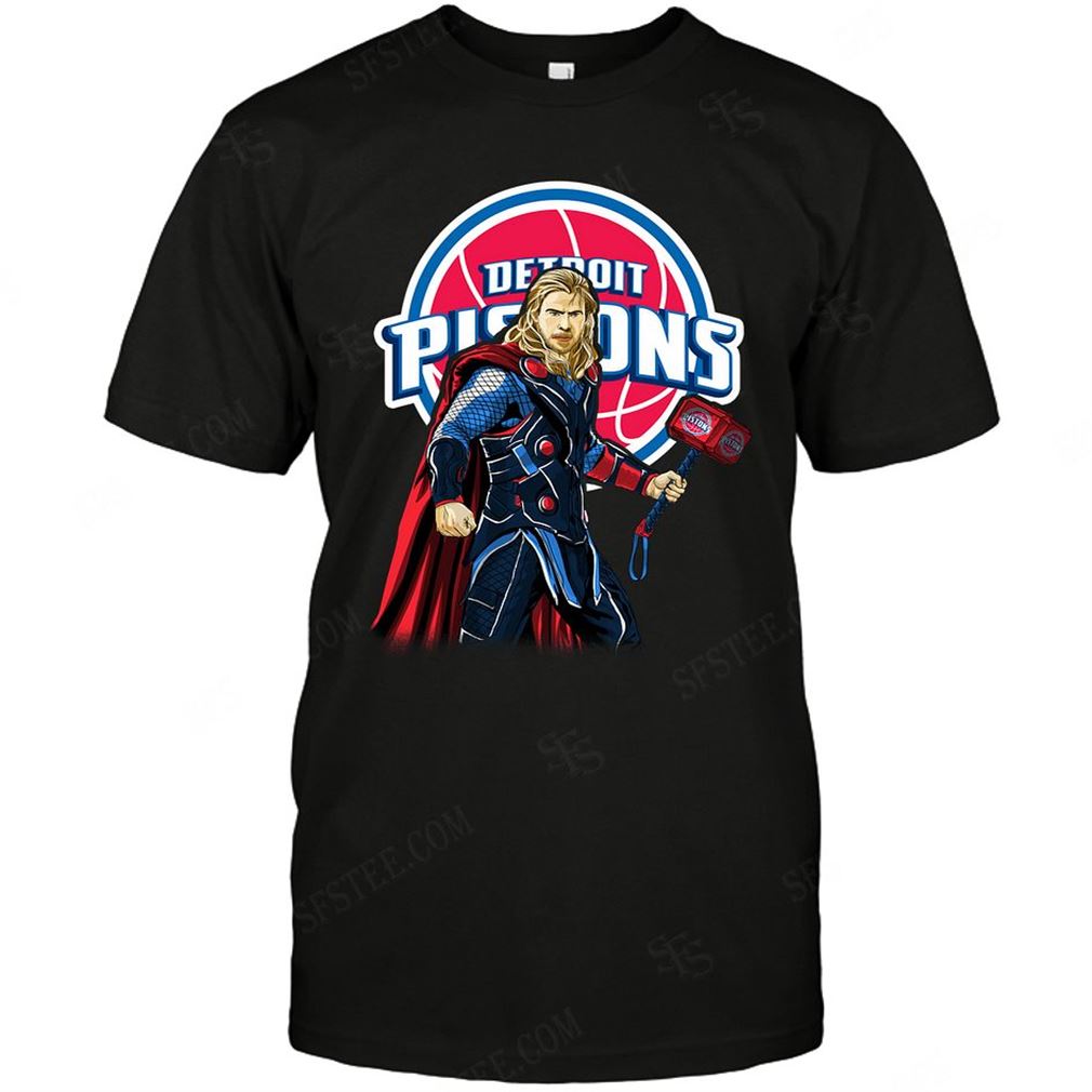 Nba Detroit Pistons Thor Dc Marvel Jersey Superhero Avenger T Shirt Hoodie Vneck Size Up To 5xl