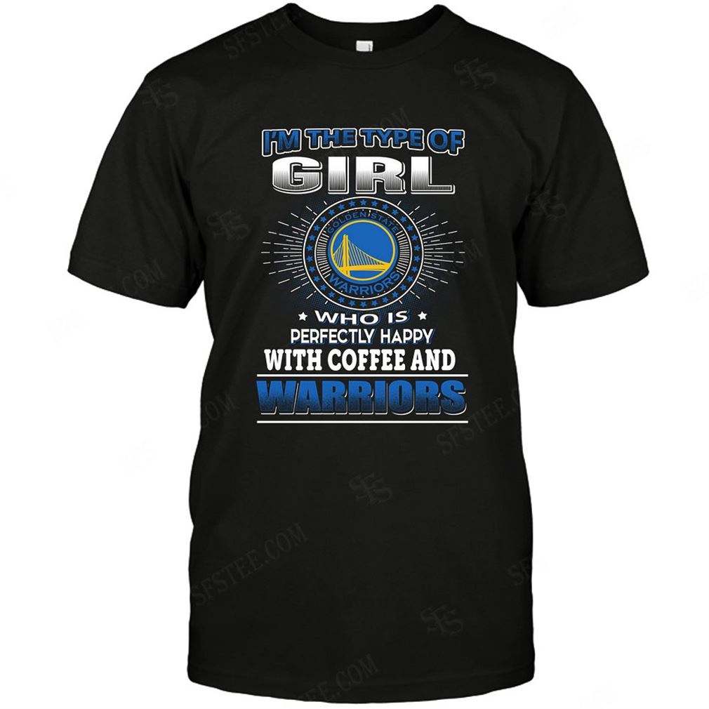 Nba Golden State Warriors Girl Loves Coffee T Shirt Hoodie Tank Top Size Up To 5xl