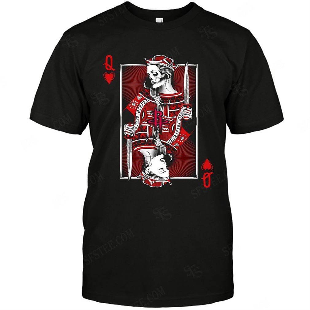 Nba Houston Rockets Queen Card Poker Shirts Hoodie V-neck Size Up To 5xl