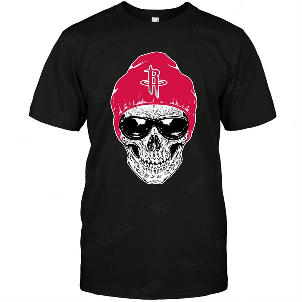 Nba Houston Rockets Skull Rock With Beanie Shirts Hoodie V-neck Size Up To 5xl