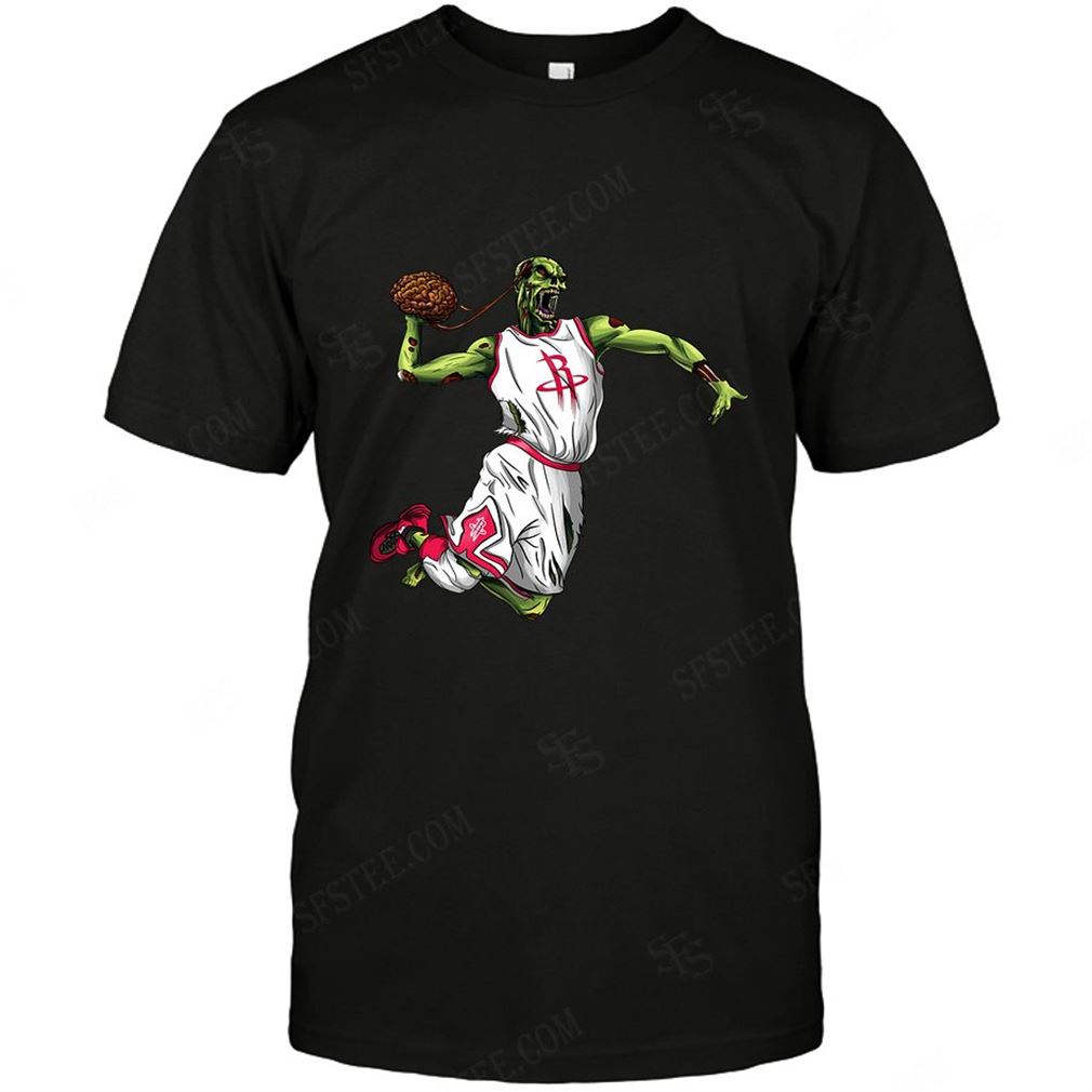 Nba Houston Rockets Zombie Walking Dead Play Football Tee Hoodie V-neck Size Up To 5xl