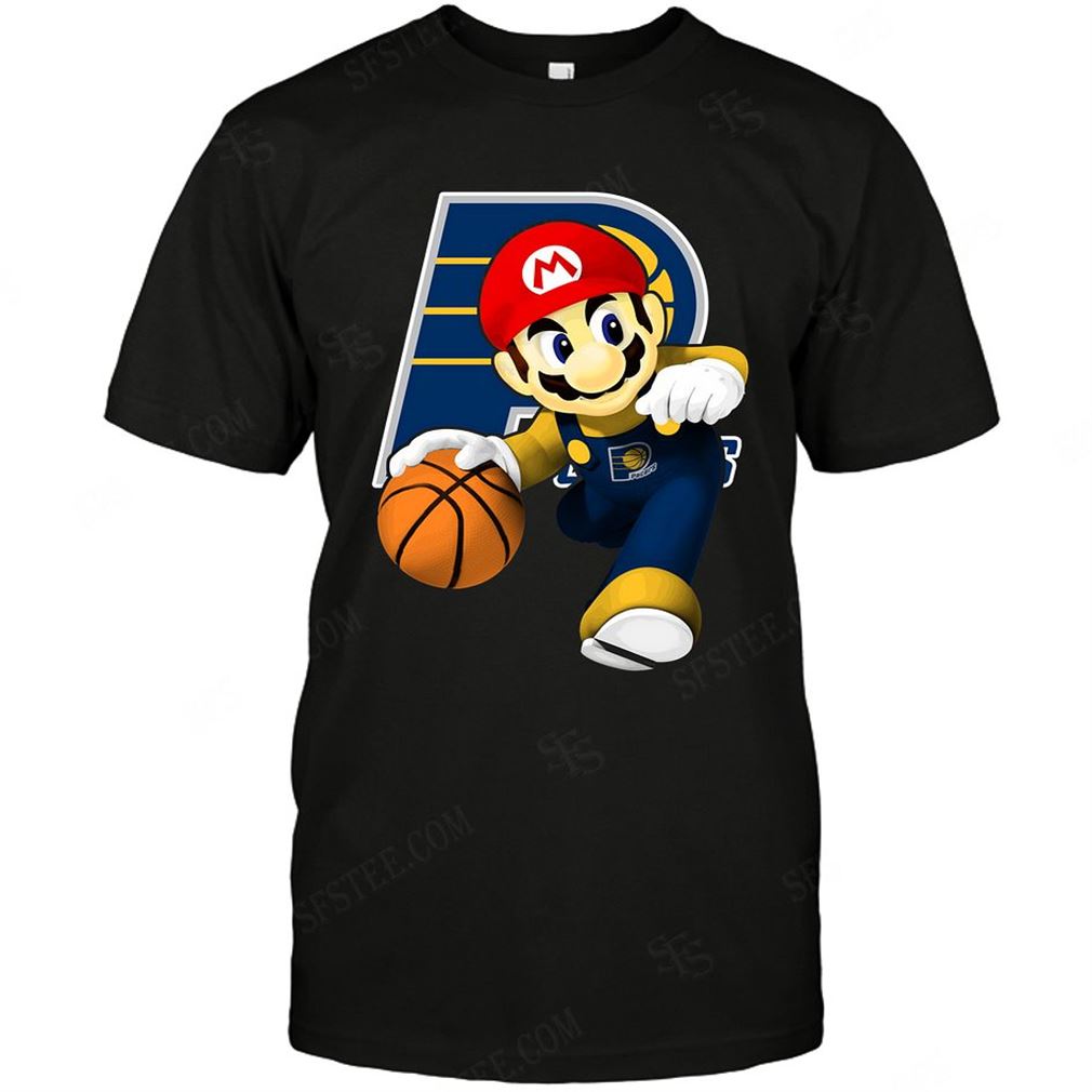 Nba Indiana Pacers Mario Nintendo Shirt Hoodie Vneck Size Up To 5xl