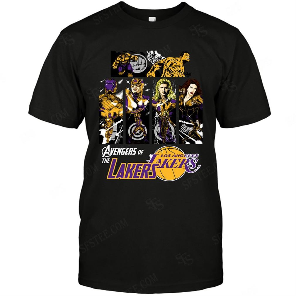 Nba Los Angeles Lakers Avengers Dc Marvel Jersey Superhero Avenger Tshirt Hoodie V-neck Size Up To 5xl