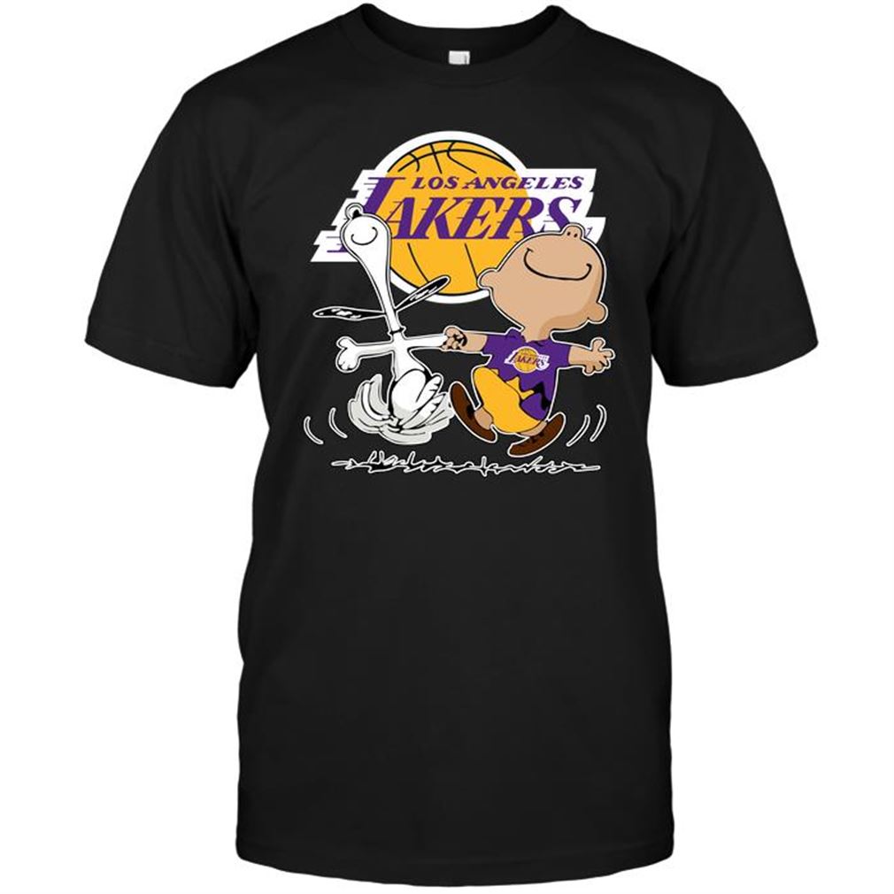 Nba Los Angeles Lakers Charlie Brown Snoopy Los Angeles Lakers Tshirt Hoodie V-neck Size Up To 5xl