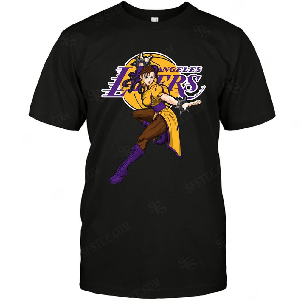 Nba Los Angeles Lakers Chun Li Nintendo Street Fighter Shirts Hoodie V-neck Size Up To 5xl