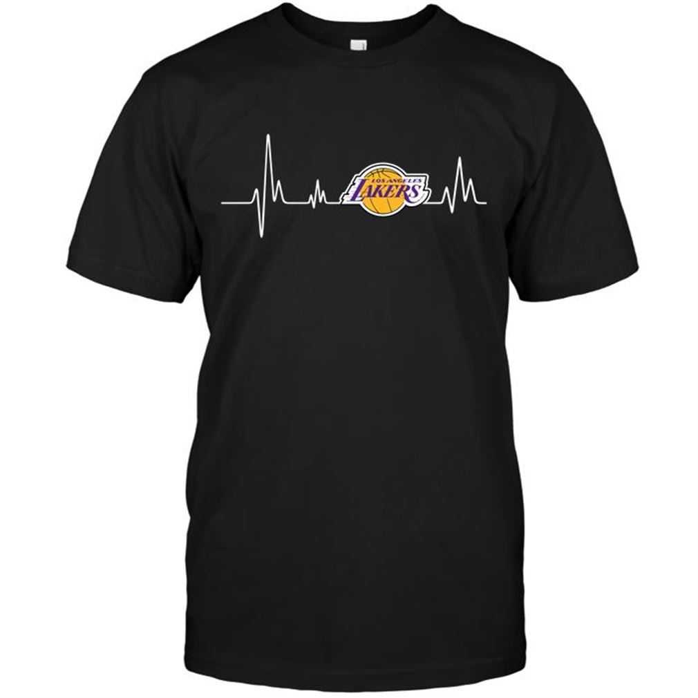 Nba Los Angeles Lakers Heartbeat T Shirt Hoodie V-neck Size Up To 5xl