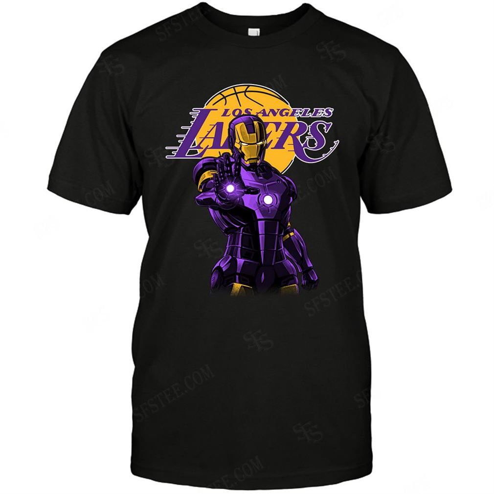 Nba Los Angeles Lakers Ironman Dc Marvel Jersey Superhero Avenger Shirt Hoodie V-neck Size Up To 5xl