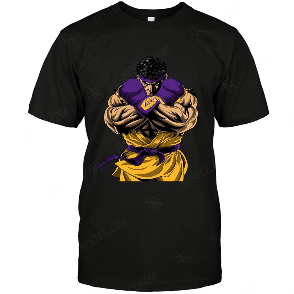 Nba Los Angeles Lakers Ryu Nintendo Street Fighter Tshirt Hoodie V-neck Size Up To 5xl