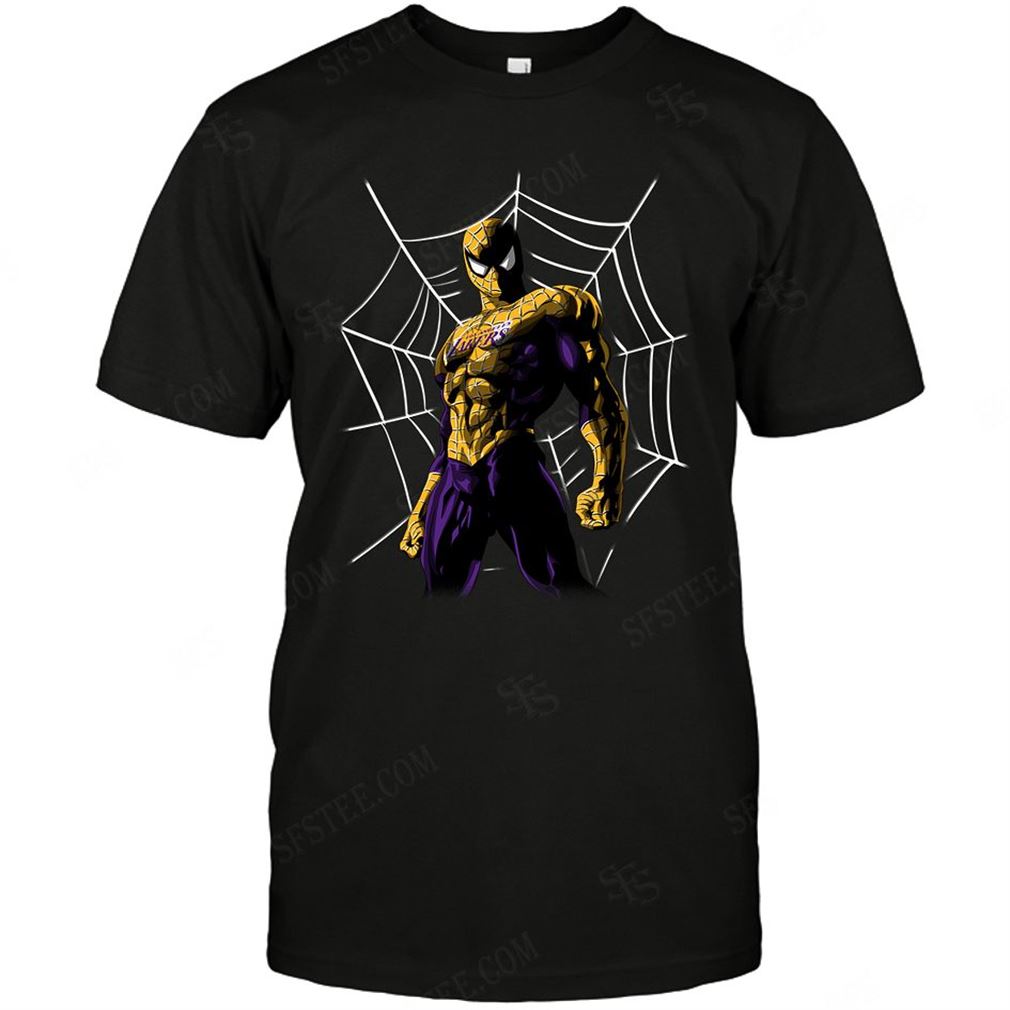 Nba Los Angeles Lakers Spider Man Dc Marvel Jersey Superhero Avenger Tshirt Hoodie V-neck Size Up To 5xl