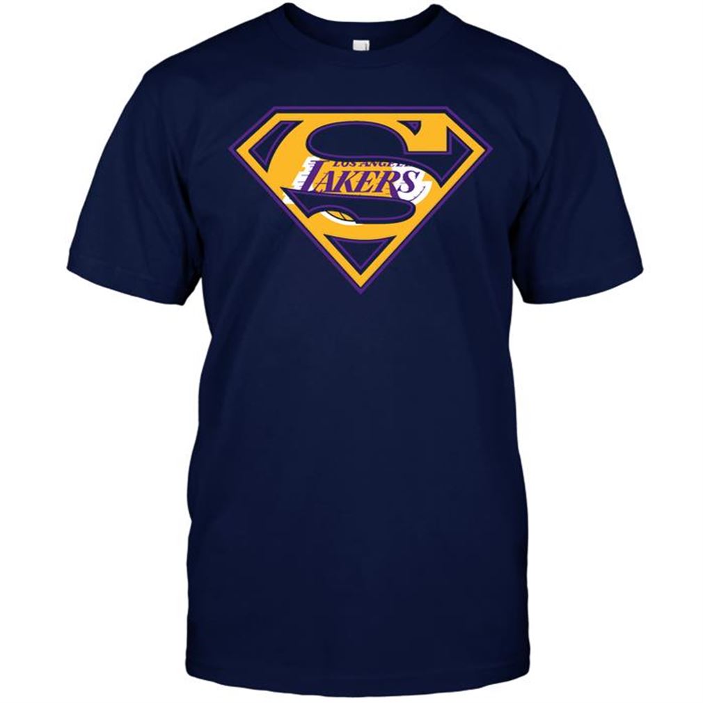 Nba Los Angeles Lakers Superman Los Angeles Lakers Tee Hoodie V-neck Size Up To 5xl