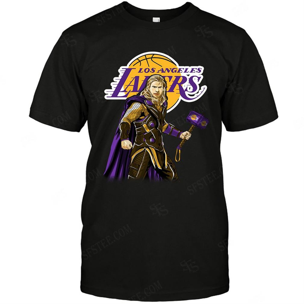 Nba Los Angeles Lakers Thor Dc Marvel Jersey Superhero Avenger Tee Hoodie V-neck Size Up To 5xl