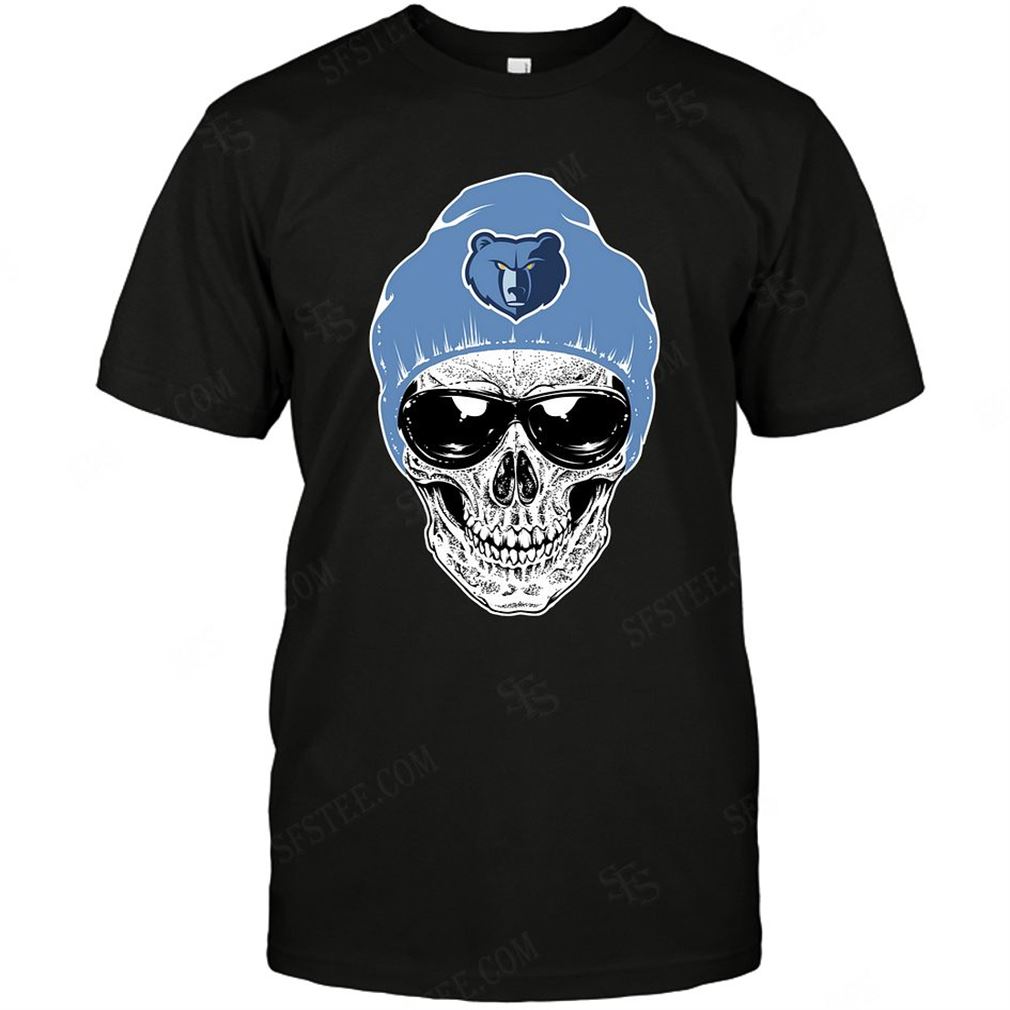 Nba Memphis Grizzlies Skull Rock With Beanie T Shirtshoodie Tank Top Size Up To 5xl