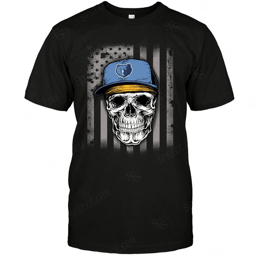 Nba Memphis Grizzlies Skull Rock With Hat T Shirthoodie Tank Top Size Up To 5xl