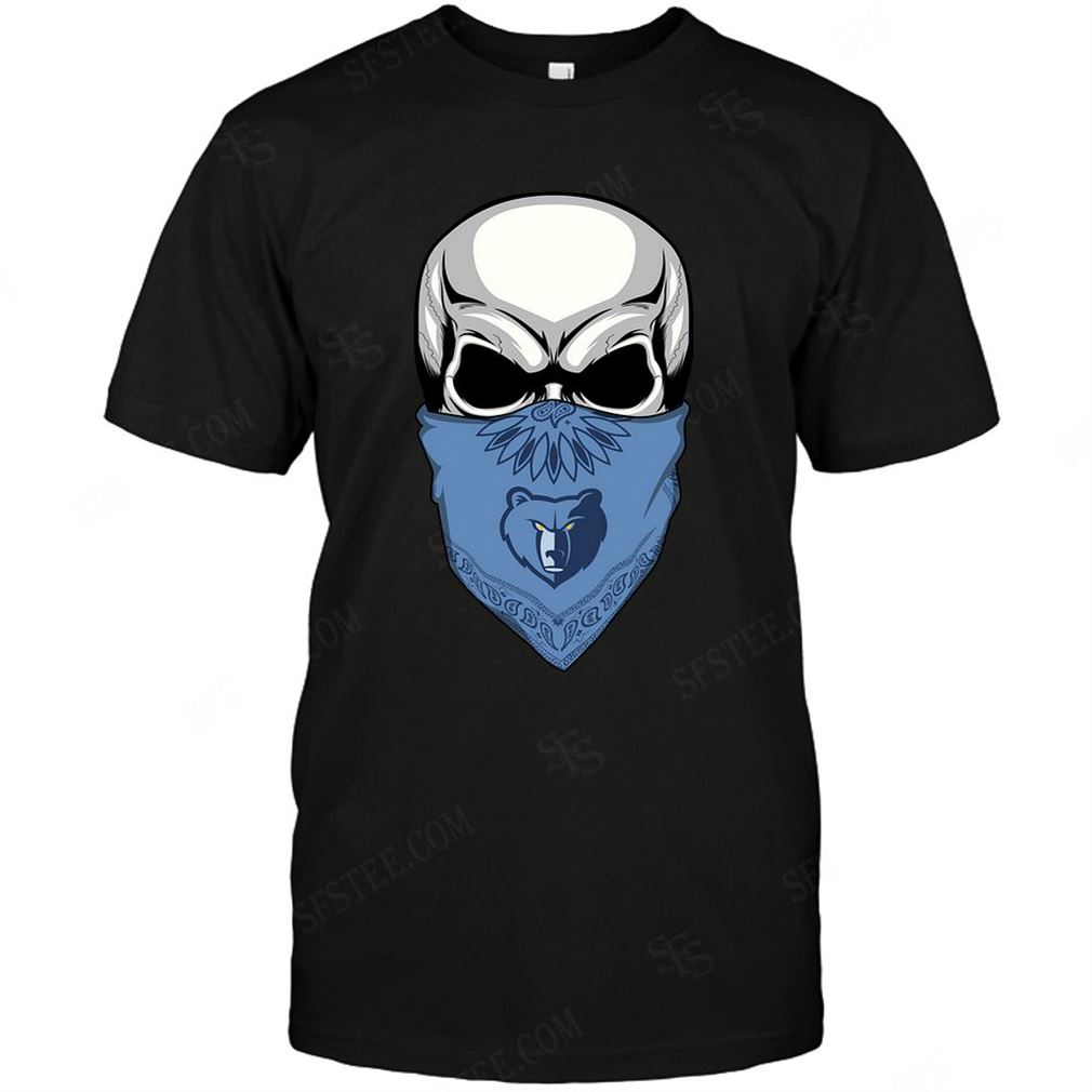 Nba Memphis Grizzlies Skull Rock With Mask Teehoodie Tank Top Size Up To 5xl