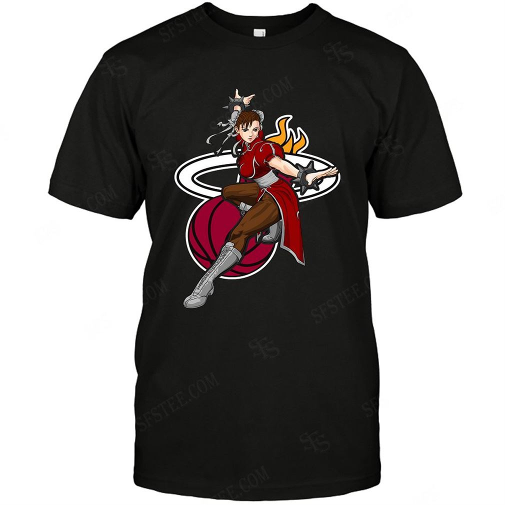 Nba Miami Heat Chun Li Nintendo Street Fighter Shirt Hoodie Tank Top Size Up To 5xl