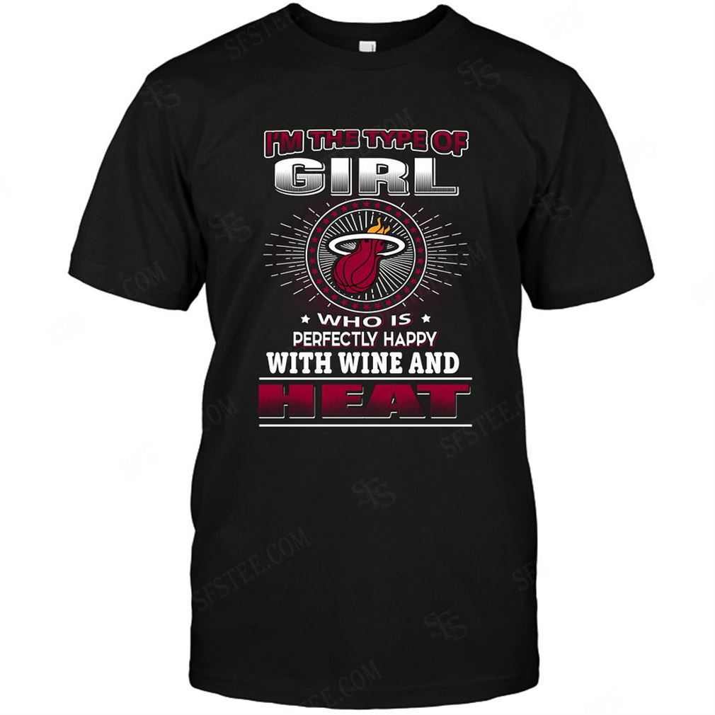 Nba Miami Heat Girl Loves Wine T-shirts Hoodie Tank Top Size Up To 5xl