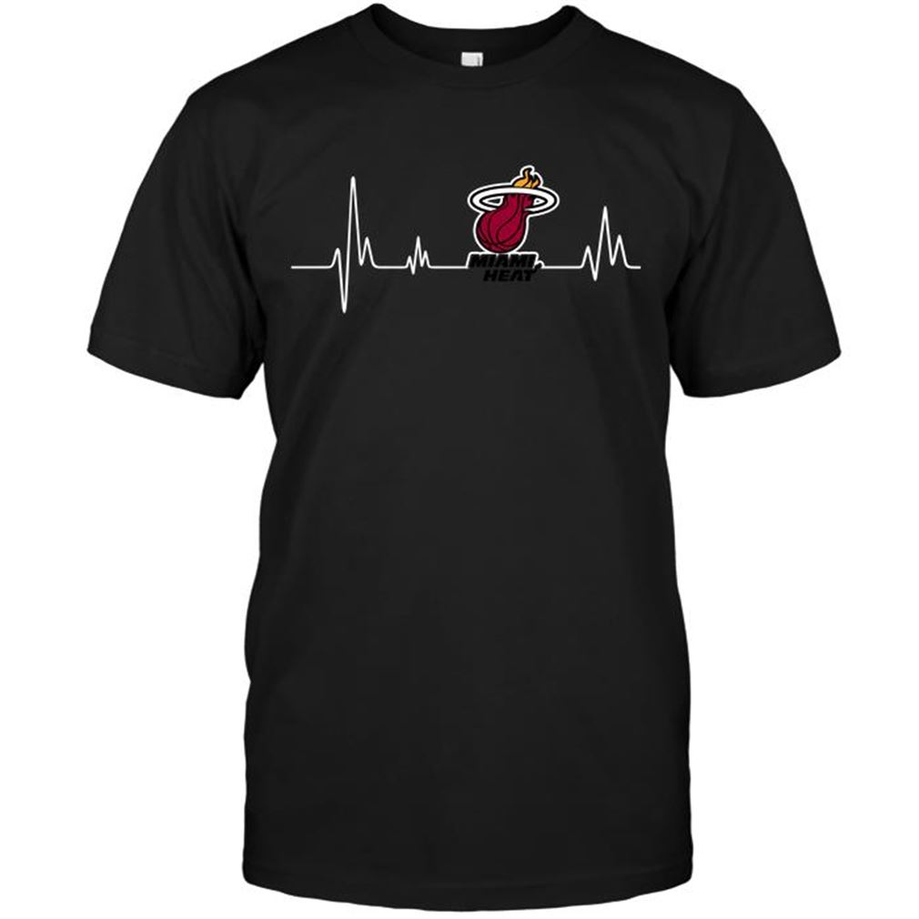 Nba Miami Heat Heartbeat T-shirts Hoodie Tank Top Size Up To 5xl