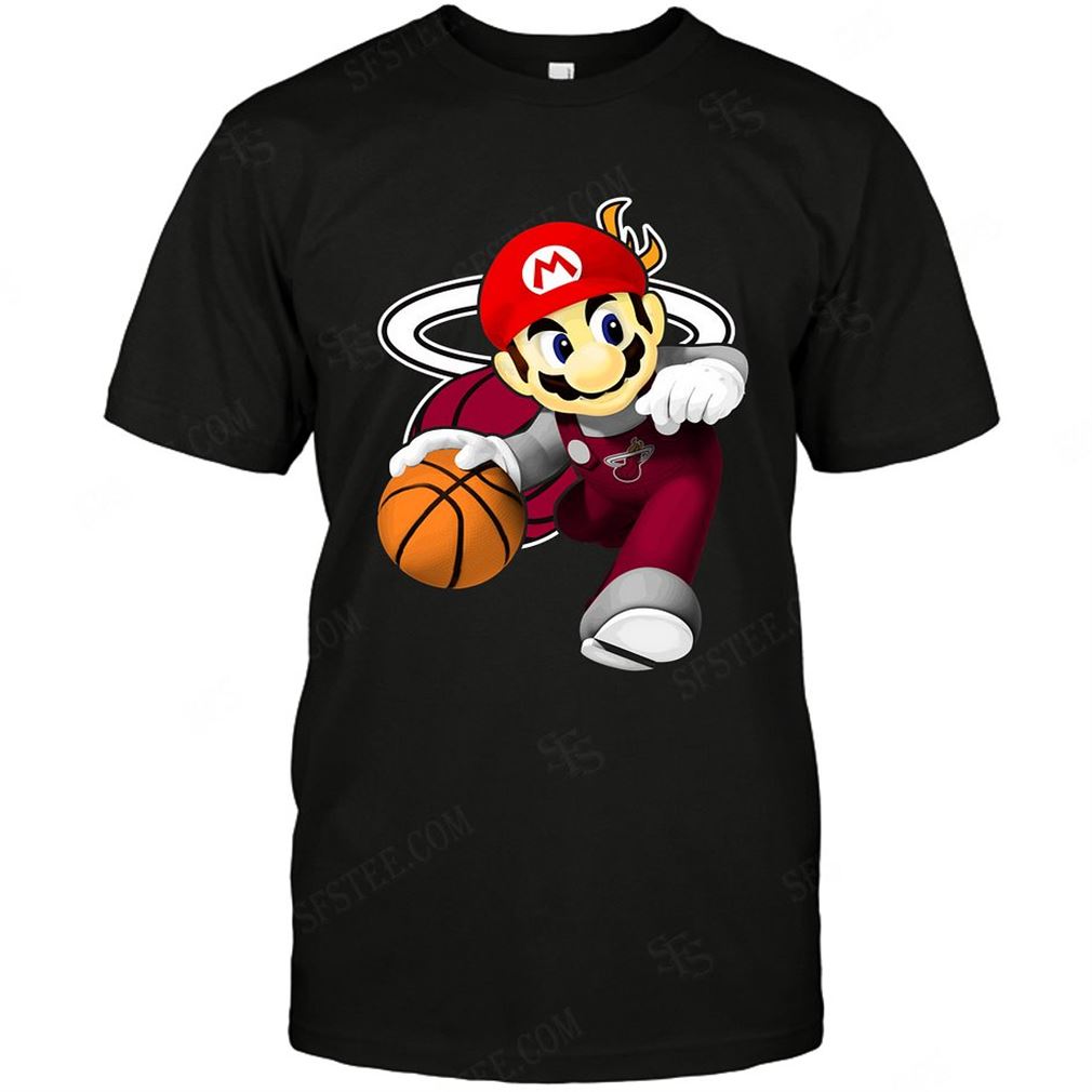 Nba Miami Heat Mario Nintendo Shirt Hoodie Tank Top Size Up To 5xl