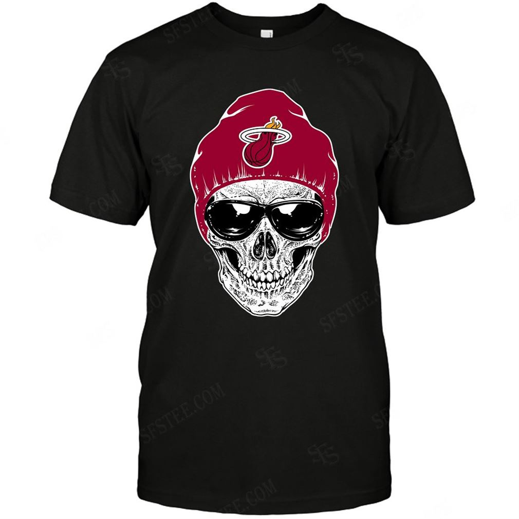 Nba Miami Heat Skull Rock With Beanie T-shirts Hoodie Tank Top Size Up To 5xl