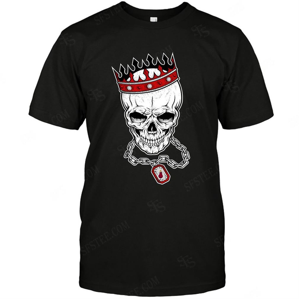 Nba Miami Heat Skull Rock With Crown Tee Hoodie Tank Top Size Up To 5xl