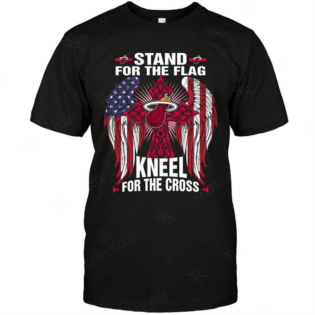 Nba Miami Heat Stand For The Flag Knee For The Cross Tee Hoodie Tank Top Size Up To 5xl